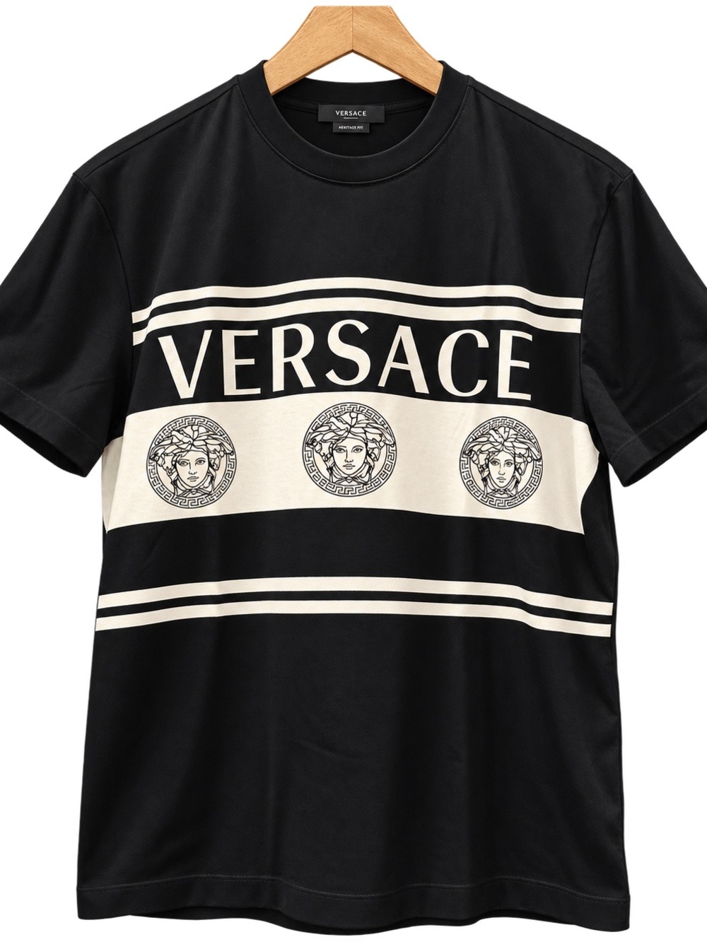 Versace Black and white Logo Graphic T-Shirt